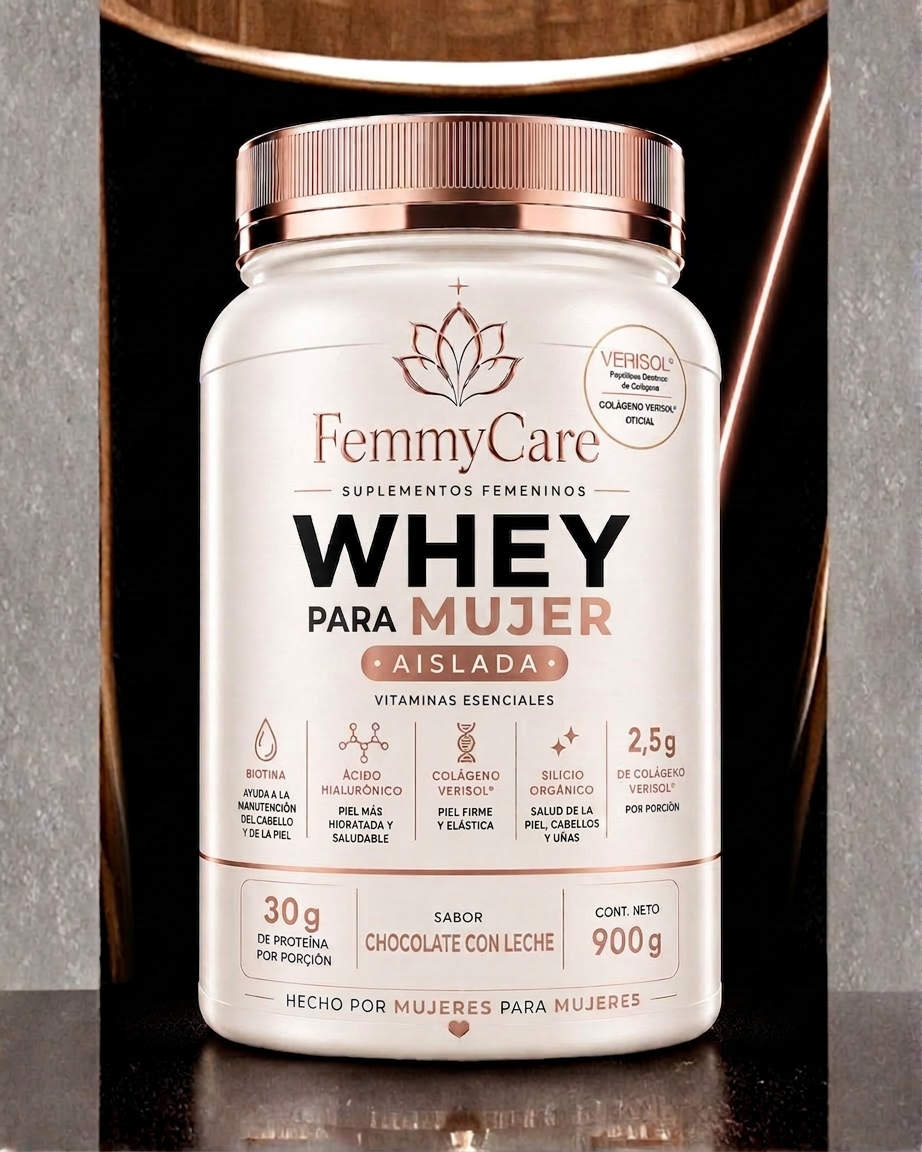 Whey Para Mujer · Bote 900g · Chocolate con Leche
